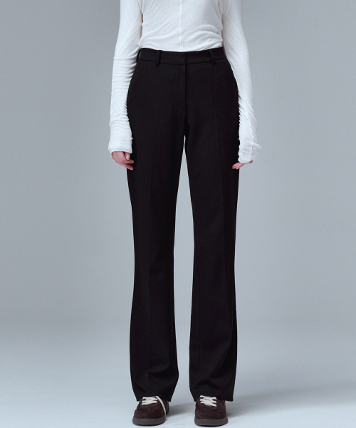 MALOUPE（マロップ）の「2138 裏起毛ストレッチスリムブーツカットパンツ（ブラック）（スラックス・レディース・ブラック・26/28/30）」の4枚目の写真