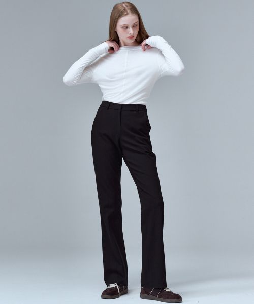 MALOUPE（マロップ）の「2138 裏起毛ストレッチスリムブーツカットパンツ（ブラック）（スラックス・レディース・ブラック・26/28/30）」の5枚目の写真