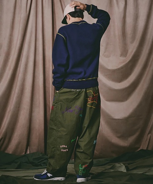 Universal Style Wear（ユニバーサルスタイルウェア）の「Universal Style Wear/ユニバーサルスタイルウェア　RAKUGAKI bazooka pants（その他パンツ・メンズ・カーキ/ブラック系その他2・X-LARGE/MEDIUM/LARGE）」の15枚目の写真