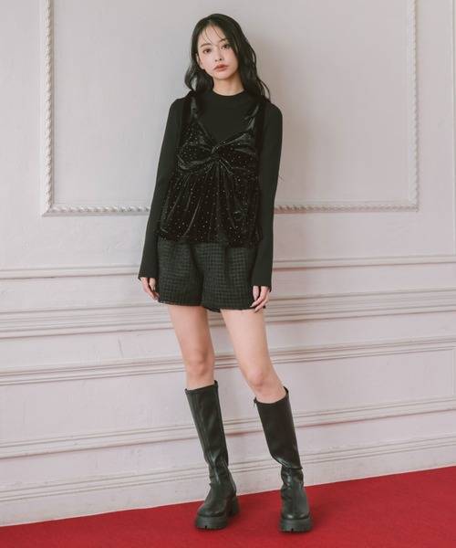 archives(アルシーヴ)の「フリンジツイードショートパンツ(その他パンツ・レディース・ワイン/ブラック/アイボリー・MEDIUM)」の10枚目の写真