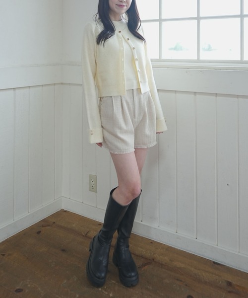 archives(アルシーヴ)の「フリンジツイードショートパンツ(その他パンツ・レディース・ワイン/ブラック/アイボリー・MEDIUM)」の16枚目の写真