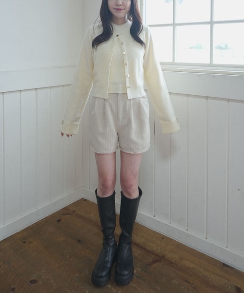 archives(アルシーヴ)の「フリンジツイードショートパンツ(その他パンツ・レディース・ワイン/ブラック/アイボリー・MEDIUM)」の18枚目の写真