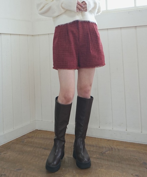 archives(アルシーヴ)の「フリンジツイードショートパンツ(その他パンツ・レディース・ワイン/ブラック/アイボリー・MEDIUM)」の22枚目の写真