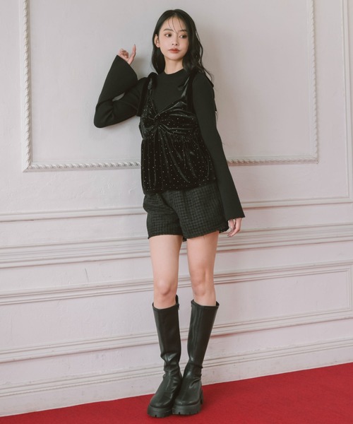 archives(アルシーヴ)の「フリンジツイードショートパンツ(その他パンツ・レディース・ワイン/ブラック/アイボリー・MEDIUM)」の11枚目の写真