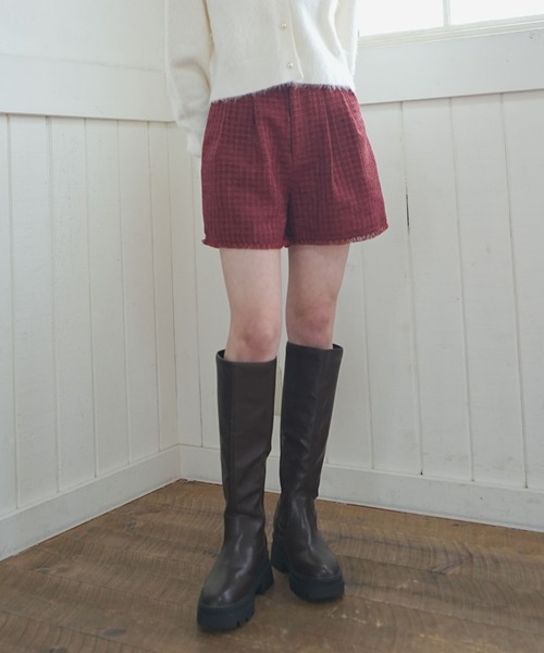 archives(アルシーヴ)の「フリンジツイードショートパンツ(その他パンツ・レディース・ワイン/ブラック/アイボリー・MEDIUM)」の21枚目の写真