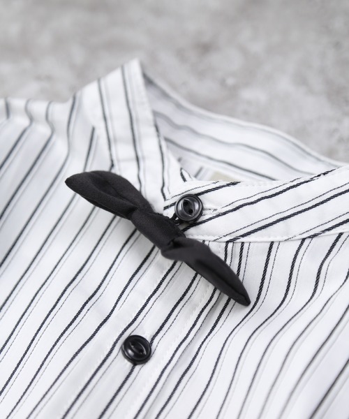 DILASH（ディラッシュ）の「【オケージョン】スタンド衿シャツ（シャツ/ブラウス・キッズ・ストライプ/アイボリー・80/90/100/110/120/130/140）」の9枚目の写真