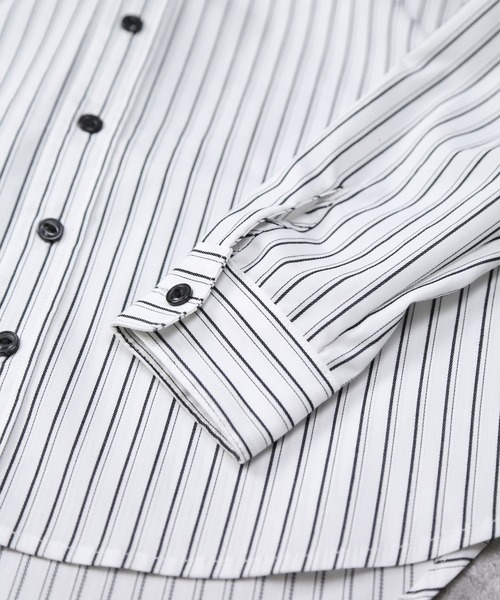 DILASH（ディラッシュ）の「【オケージョン】スタンド衿シャツ（シャツ/ブラウス・キッズ・ストライプ/アイボリー・80/90/100/110/120/130/140）」の10枚目の写真