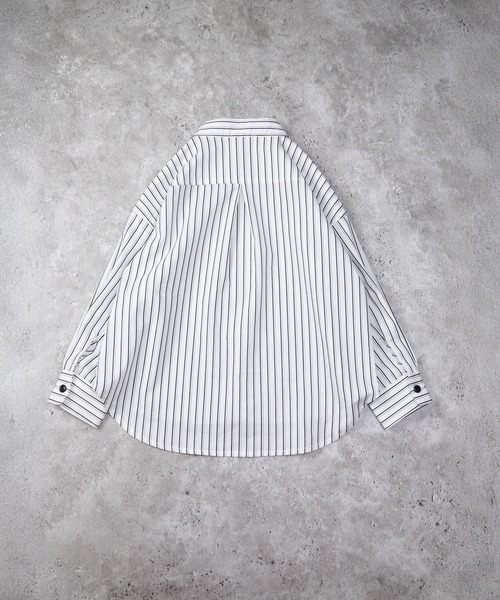 DILASH（ディラッシュ）の「【オケージョン】スタンド衿シャツ（シャツ/ブラウス・キッズ・ストライプ/アイボリー・80/90/100/110/120/130/140）」の7枚目の写真