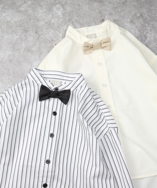 DILASH（ディラッシュ）の「【オケージョン】スタンド衿シャツ（シャツ/ブラウス・キッズ・ストライプ/アイボリー・80/90/100/110/120/130/140）」の13枚目の写真