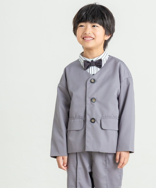 DILASH（ディラッシュ）の「【オケージョン】スタンド衿シャツ（シャツ/ブラウス・キッズ・ストライプ/アイボリー・80/90/100/110/120/130/140）」の5枚目の写真