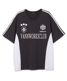 スポーティブロックコアVネック半袖Tシャツ (VS0033) チャコール