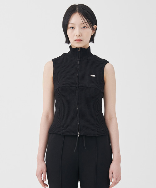FDR(エフディーアール)の「Law Guage Rib Zip Up Sleeveless Cream(ベスト・レディース・その他・FREE)」の7枚目の写真
