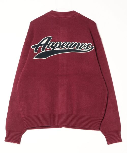 AAPE BY A BATHING APE(エーエイプバイアベイシングエイプ)の「AAPE KNIT CARDIGAN(カーディガン/ボレロ・メンズ・ブラック/バーガンディー・SMALL/MEDIUM/LARGE/X-LARGE)」の12枚目の写真