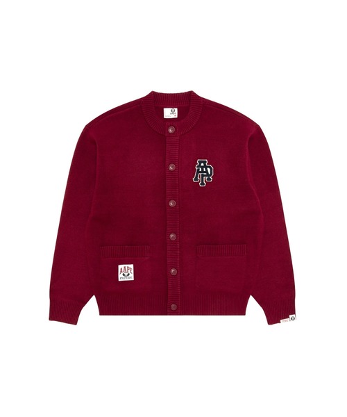 AAPE BY A BATHING APE(エーエイプバイアベイシングエイプ)の「AAPE KNIT CARDIGAN(カーディガン/ボレロ・メンズ・ブラック/バーガンディー・SMALL/MEDIUM/LARGE/X-LARGE)」の1枚目の写真