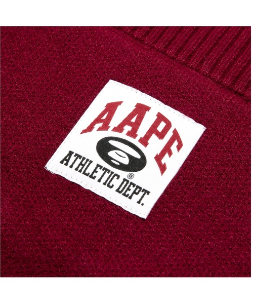 AAPE BY A BATHING APE(エーエイプバイアベイシングエイプ)の「AAPE KNIT CARDIGAN(カーディガン/ボレロ・メンズ・ブラック/バーガンディー・SMALL/MEDIUM/LARGE/X-LARGE)」の9枚目の写真
