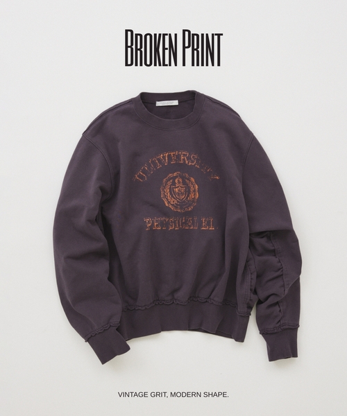 ブロークン プリント クルーネック スウェット（スウェット）｜JOURNAL