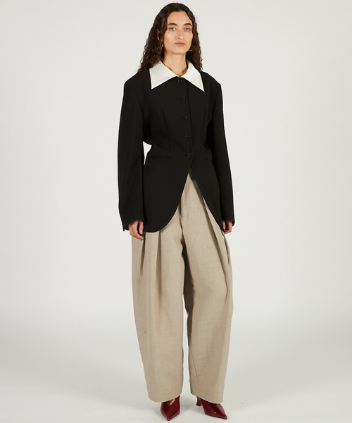 PRANK PROJECT（プランクプロジェクト）の「【2026Spring Pre-Order】デタッチャブルカラージャケット / Detachable Collar Jacket（その他アウター・レディース・ブラック/カーキ・FREE）」の4枚目の写真