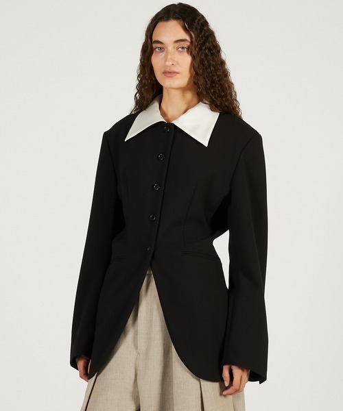 PRANK PROJECT（プランクプロジェクト）の「【2026Spring Pre-Order】デタッチャブルカラージャケット / Detachable Collar Jacket（その他アウター・レディース・ブラック/カーキ・FREE）」の10枚目の写真