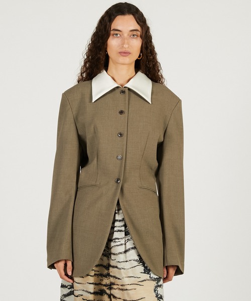 PRANK PROJECT（プランクプロジェクト）の「【2026Spring Pre-Order】デタッチャブルカラージャケット / Detachable Collar Jacket（その他アウター・レディース・ブラック/カーキ・FREE）」の14枚目の写真