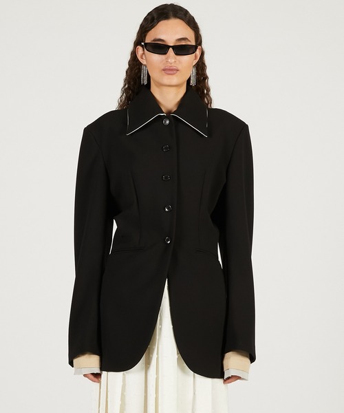 PRANK PROJECT（プランクプロジェクト）の「【2026Spring Pre-Order】デタッチャブルカラージャケット / Detachable Collar Jacket（その他アウター・レディース・ブラック/カーキ・FREE）」の8枚目の写真