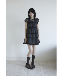 DARED（デェアド）の「BABYDOLL DRESS IN BLACK CHECK（ワンピース）」