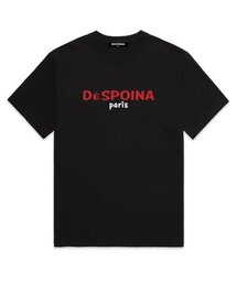 シグニチャーパリスロゴオーバーサイズ半袖Tシャツ (DS002) ブラック/レッド