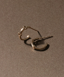 ワイドラインクロスフープピアス K10（両耳）（ピアス（両耳用