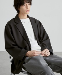 MONO-MART（モノマート）の「<イージードライ マシンウォッシャブル>パウダーツイル オーバーサイズ シングルテーラードジャケット（テーラードジャケット）」