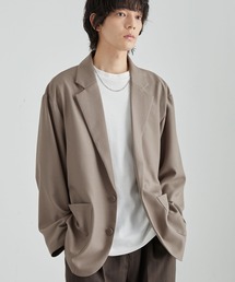 MONO-MART（モノマート）の「<イージードライ/マシンウォッシャブル>パウダーツイル オーバーサイズ シングルテーラードジャケット（テーラードジャケット）」