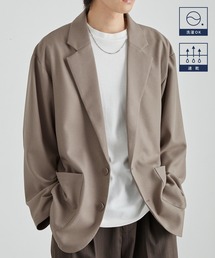 MONO-MART's "Washable Tailored | Powder Twill Minimal Single Jacket (Tailored Jacket)"