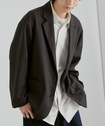 MONO-MART（モノマート）の「洗えるテーラード|パウダーツイル ミニマル シングルジャケット(速乾)（テーラードジャケット）」