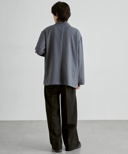 MONO-MART(モノマート)の「洗えるテーラード|パウダーツイル ミニマル シングルジャケット(速乾)(テーラードジャケット・メンズ・ブラック系/モカ/ブラック/グレー/グレー系・S/M/L)」の17枚目の写真