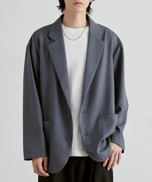 MONO-MART(モノマート)の「洗えるテーラード|パウダーツイル ミニマル シングルジャケット(速乾)(テーラードジャケット・メンズ・ブラック系/モカ/ブラック/グレー/グレー系・S/M/L)」の18枚目の写真