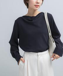 URBAN RESEARCH ROSSO WOMEN | トリアセテート混ドレープネックブラウス(シャツ/ブラウス)