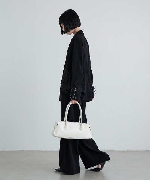 Lui's（ルイス）の「袖口レースアップシャツジャケット（シャツ/ブラウス・レディース・ブラック/グレー・FREE）」の9枚目の写真