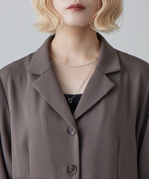 Lui's（ルイス）の「袖口レースアップシャツジャケット（シャツ/ブラウス・レディース・ブラック/グレー・FREE）」の18枚目の写真