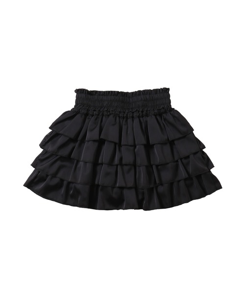 PHILLY(フィリー)の「サテンフリルティアードミニスカート(スカート・レディース・ホワイト/ブラック・FREE)」の17枚目の写真