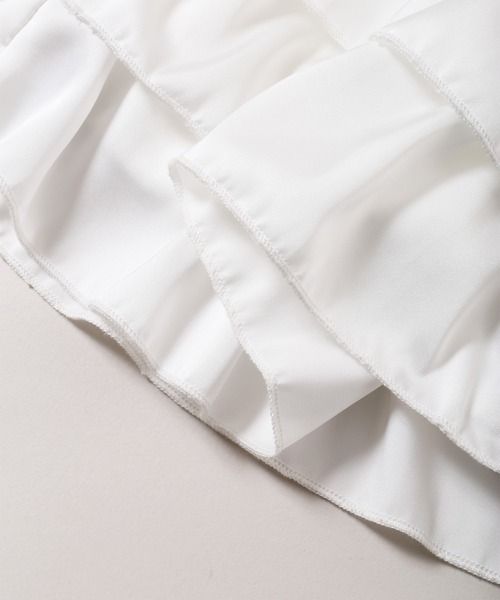 PHILLY(フィリー)の「サテンフリルティアードミニスカート(スカート・レディース・ホワイト/ブラック・FREE)」の20枚目の写真