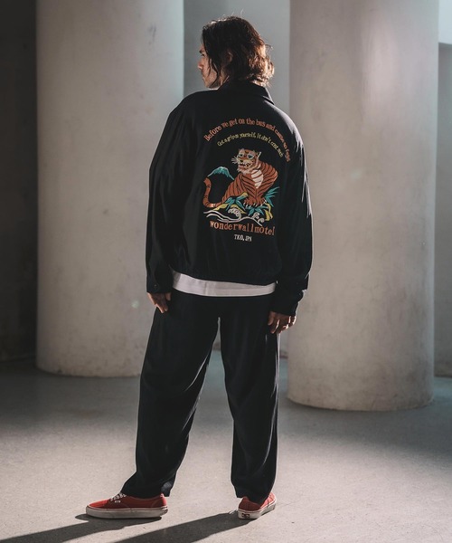 WONDER WALL MOTEL（ワンダーウォールモーテル）の「mj11319-EMBROIDERY SPORTS JACKET スポーツジャケット(26SSJK004)（ブルゾン・メンズ・グリーン/ブラック・S/XL/L/M）」の10枚目の写真