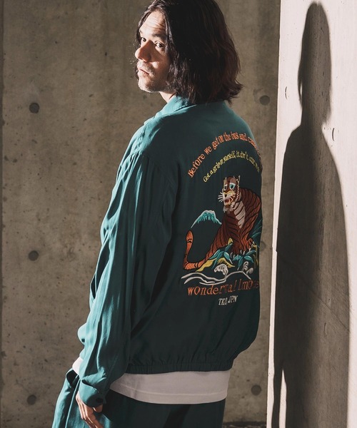 WONDER WALL MOTEL（ワンダーウォールモーテル）の「mj11319-EMBROIDERY SPORTS JACKET スポーツジャケット(26SSJK004)（ブルゾン・メンズ・グリーン/ブラック・S/XL/L/M）」の11枚目の写真