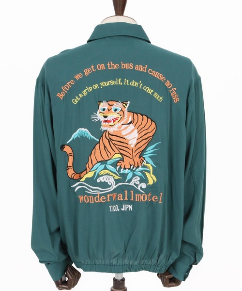 WONDER WALL MOTEL（ワンダーウォールモーテル）の「mj11319-EMBROIDERY SPORTS JACKET スポーツジャケット(26SSJK004)（ブルゾン・メンズ・グリーン/ブラック・S/XL/L/M）」の20枚目の写真