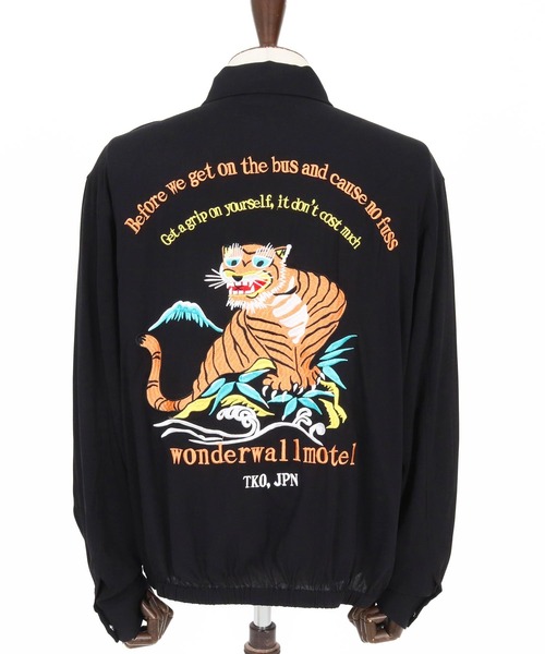 WONDER WALL MOTEL（ワンダーウォールモーテル）の「mj11319-EMBROIDERY SPORTS JACKET スポーツジャケット(26SSJK004)（ブルゾン・メンズ・グリーン/ブラック・S/XL/L/M）」の22枚目の写真