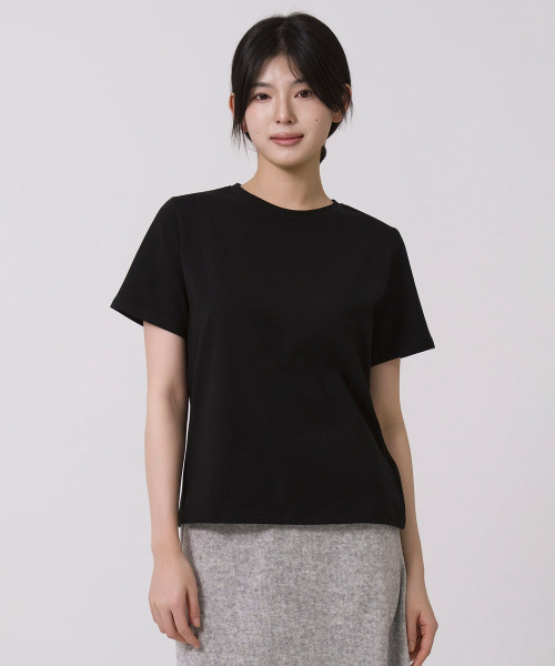 SAYUU(サユ)の「ベーシックテンション半袖Tシャツブラック(Tシャツ/カットソー・レディース・ブラック・FREE)」の1枚目の写真
