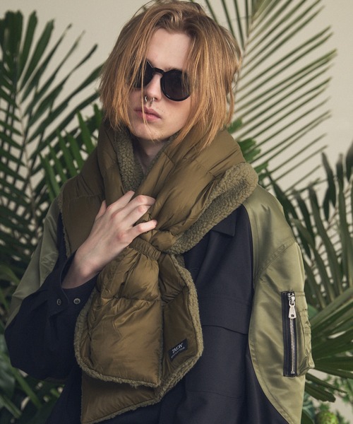 UNISEX》【TAION/タイオン】リバーシブルダウンマフラー【MAISON