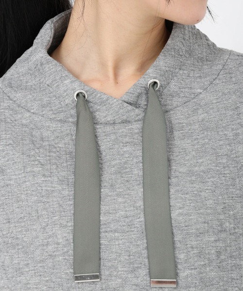 STRAWBERRY-FIELDS（ストロベリーフィールズ）の「ケーブルジャージⅢ_ミニケーブルフーディープルオーバー（パーカー・レディース・オフホワイト/グレー・2）」の6枚目の写真