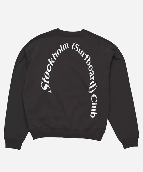 Stockholm Surfboard Club(ストックホルムサーフボードクラブ)の「Stockholm Surfboard Club/ストックホルムサーフボードクラブ トレーナー スウェット クルーネック Back Logo Sweatshirt(スウェット・メンズ・ブラック・S/M/L)」の6枚目の写真