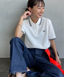 [FRED PERRY/フレッドペリー] ツインティップライン ワンポイントロゴ刺繍ポロシャツ G3600