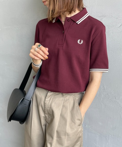 FRED PERRY/フレッドペリー] ツインティップライン ワンポイントロゴ