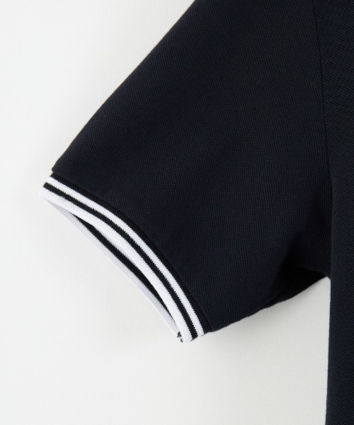 雙條紋邊Logo刺繡POLO衫