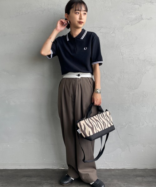 FRED PERRY/フレッドペリー] ツインティップライン ワンポイントロゴ